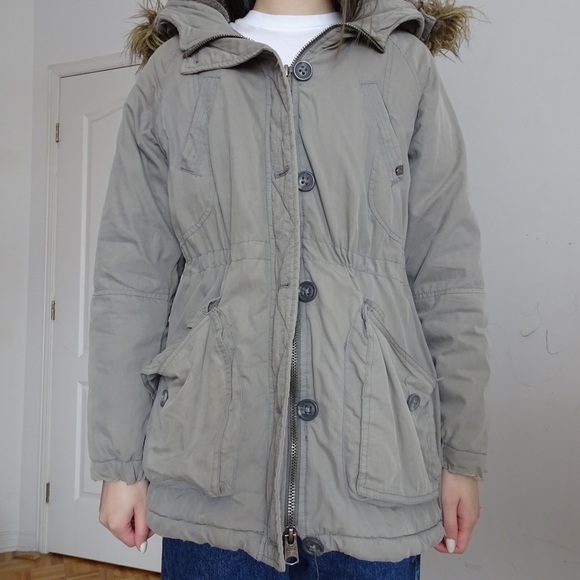 GARAGE GREY PARKA WINTER COAT - Picture 4 of 10